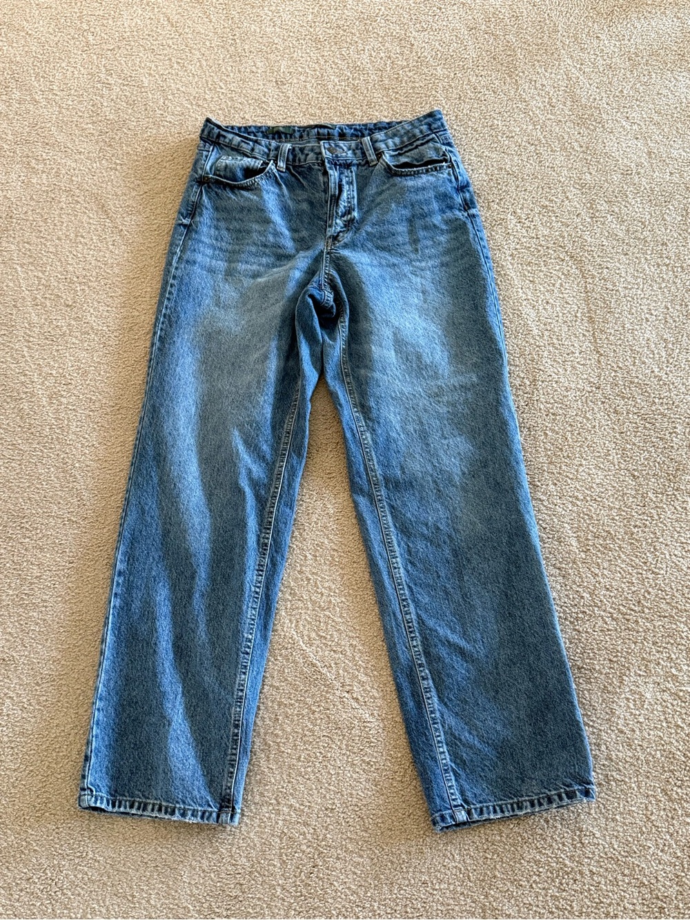 Wild Fable High Rise Straight Leg Jeans Medium Wash Button Fly Women’s Size 10